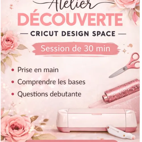 Atelier Découverte Cricut Design Space – 30 min (Visio individuelle)