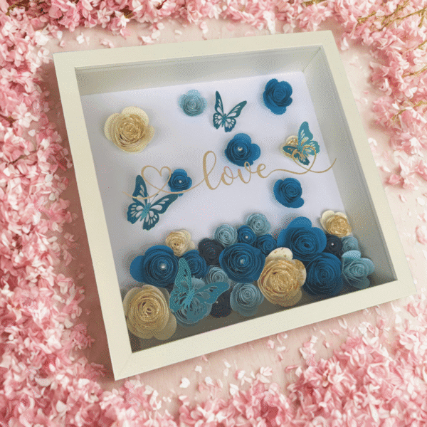 Cadre fleurs tombantes