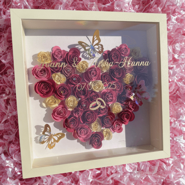 Cadre fleuri Mariage