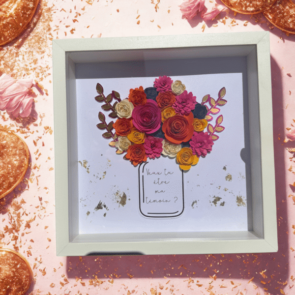 Cadre vase fleuri