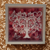 Cadre fleuris arbre de vie