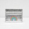 Porte-cartes compact en simili cuir craquelé