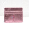 Porte-cartes compact en simili cuir craquelé