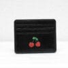 Porte-cartes compact en simili cuir craquelé