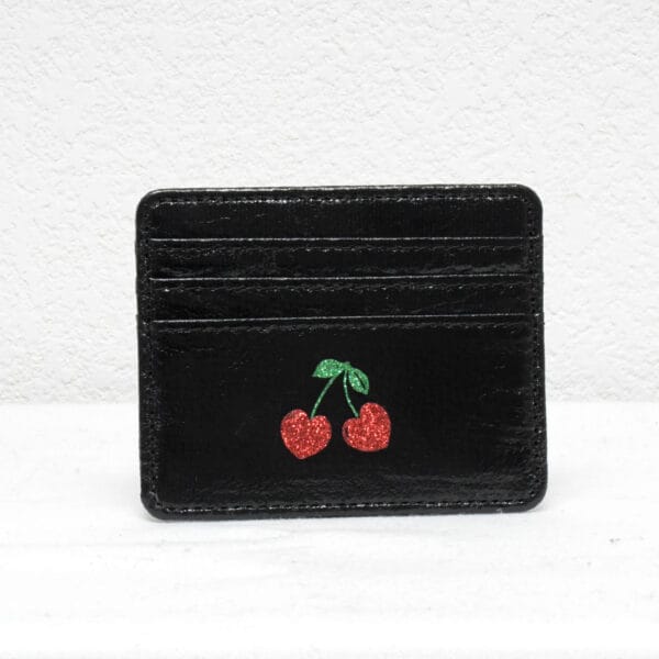 Porte-cartes compact en simili cuir craquelé