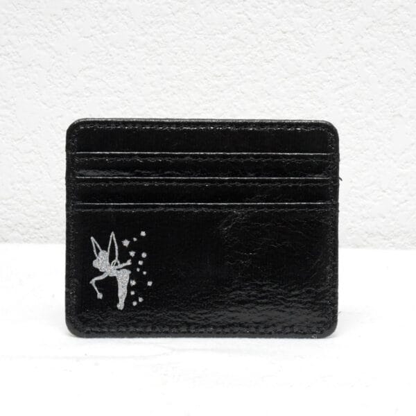 Porte-cartes compact en simili cuir craquelé
