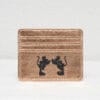 Porte-cartes compact en simili cuir craquelé