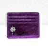 Porte-cartes compact en simili cuir craquelé