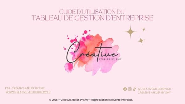 Guide Tableau de gestion Excel pour micro-entreprise + guide d’utilisation + Bonus