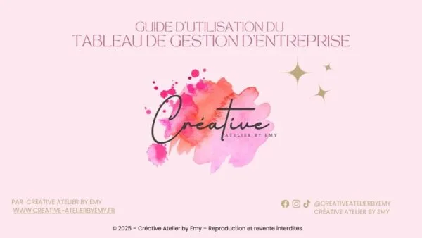 Tableau de gestion Excel pour micro-entreprise + guide d’utilisation + Bonus