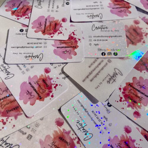 Cartes de visite “holographiques” x8