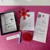 Kit DIY Cadre Fleuri en Papier – Cadre décoratif à réaliser soi-même | Personnalisable (flocon et fleurs) | Texte doré sur vitre