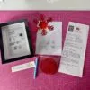 Kit DIY Cadre Fleuri en Papier – Cadre décoratif à réaliser soi-même | Personnalisable (flocon et fleurs) | Texte doré sur vitre