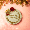 Magnet maitresse Magnet fleuri personnalisable – “Bonnes Fêtes Maîtresse” – Cadeau de Noël original