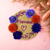 Magnet fleurie personnalisée – cadeau unique avec message et papillon holographique