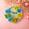 Magnet fleurie personnalisée – cadeau unique avec message et papillon holographique