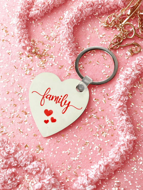 Porte-clés Cœur Personnalisable – Photo, Message ou Motif au Choix