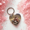 Porte-clés Cœur Personnalisable – Photo, Message ou Motif au Choix