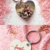 Porte-clés Cœur Personnalisable – Photo, Message ou Motif au Choix