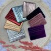 Porte-cartes compact en simili cuir craquelé