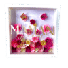 Cadre fleurs tombantes