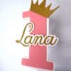 Cake topper Princesse chiffre