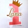 Cake topper Princesse chiffre