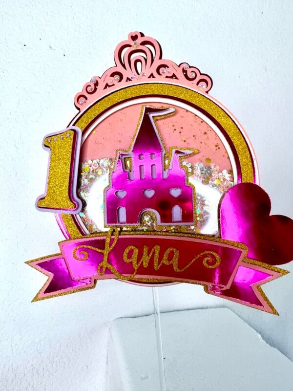 Cake topper Princesse Paillettes