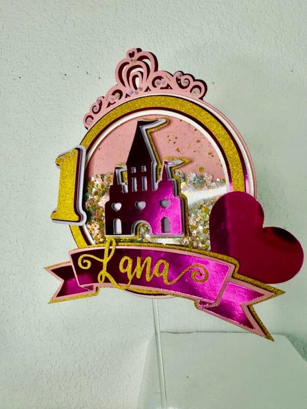 Cake topper Princesse Paillettes