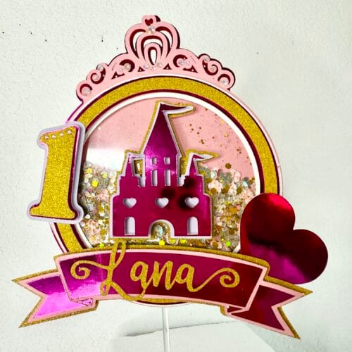 Cake topper Princesse Paillettes