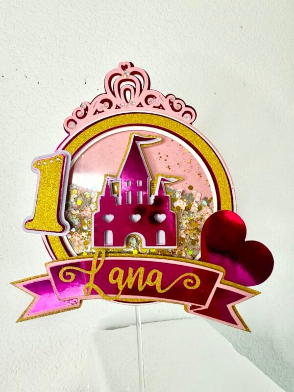 Cake topper Princesse Paillettes