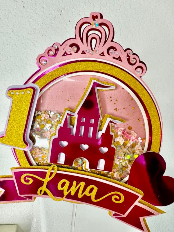 Cake topper Princesse Paillettes