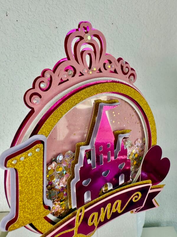 Cake topper Princesse Paillettes