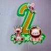 Cake topper chiffre savane