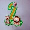 Cake topper chiffre savane