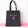 Tote bag noir Octobre Rose